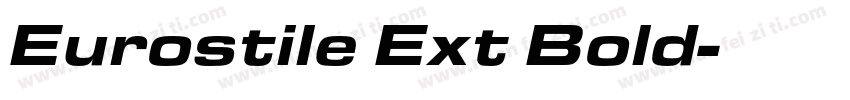 Eurostile Ext Bold字体转换